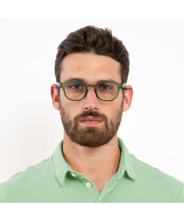 Muunel Blue Light Glasses - Essilor Anti-Glare Coating HD Vision Black Frame for Men Non-Prescription Green - Shop Internationally - Buy Online on GoSupps.com