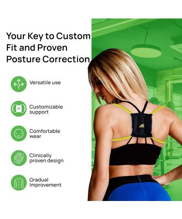 PRIMEKINETIX PostureMedic Dynamic Brace - Neck Back & Shoulder Support | Enhance Posture & Alignment | Regular Strength Large (Yellow - Buy Online on GoSupps.com