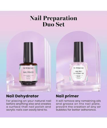 Nail Dehydrator & Primer Set for Long-Lasting Gel & Acrylic Nails - 15ML/0.5oz - Buy Online on GoSupps.com