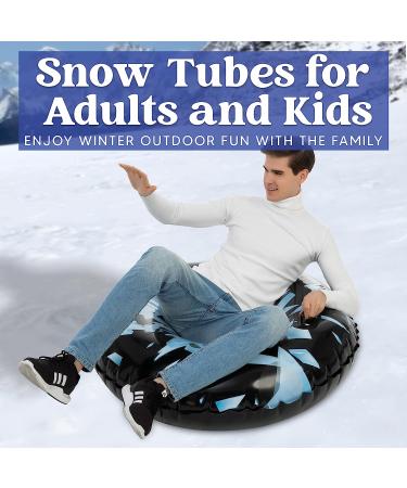 47 Heavy-Duty Inflatable Snow Tube for Sledding - Black Ice - Buy Online on GoSupps.com