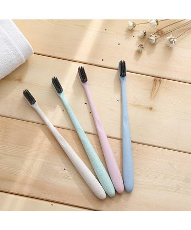 YAOSEN Eco-Friendly Wheat Straw Toothbrush - Bamboo Charcoal Soft Bristles (10-Pack) | Sustainable Oral Care - Buy Online on GoSupps.com