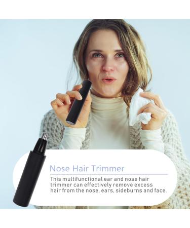 Solustrie 4-Piece Electric Ear & Nose Hair Trimmer Set - Painless Hair Remover for Men & Women - Universal Eyebrow Shears - Portable & Compact - Buy Online on GoSupps.com