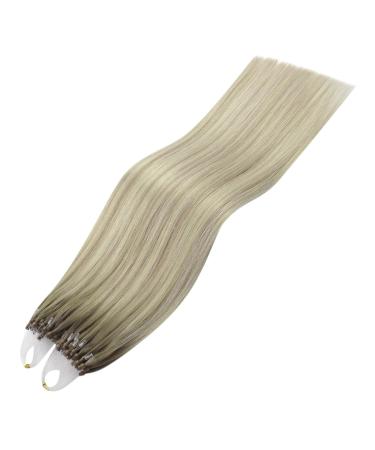 Buy Youngsee Microring Extensions - Real Hair Ombre 35cm | Micro Loop Extensions 1g/s | Ashblond & Platinum Blonde | 50g | Perfect for Women - Buy Online on GoSupps.com