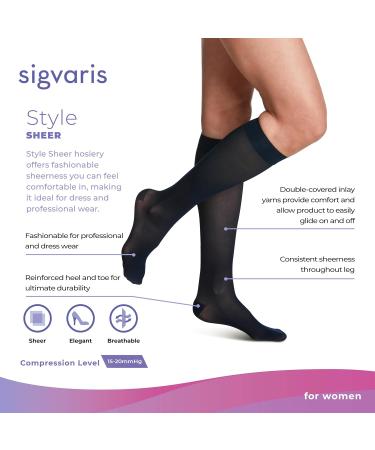 Buy SIGVARIS Women s Sheer 780 Closed Toe Calf-High Socks 15-20mmHg - Honey - Small Short | International Shipping Available - Buy Online on GoSupps.com