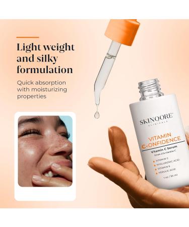 Vitamin C Serum with Ferulic Acid & Vitamin E | Brightening & Firming Hydrating Serum | Improve Discoloration & Uneven Tone | Natural Skin Care - 1oz - Buy Online on GoSupps.com