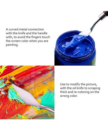 KELIFANG 5-Piece Stainless Steel Palette Knife Set for Oil and Acrylic Painting - Buy Online on GoSupps.com