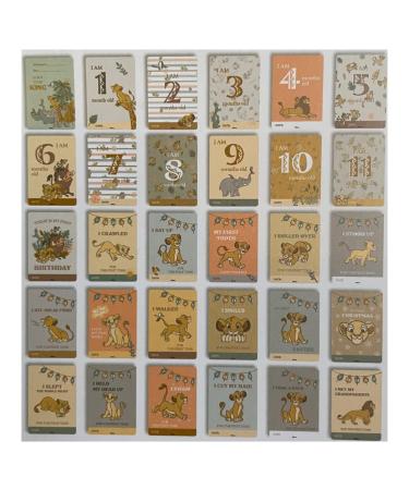 Baby Milestone Cards Lion King Baby Milestone Cards Baby Keepsake Mum to Be Gift