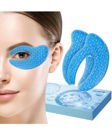 Under Eye Patchs - Blue Copper Peptide Under Eye Patches for Puffy Eyes and Dark Circles Reduce Under Eye Bags and Smooth Wrinkles-5 Pairs