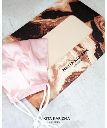 KARIZMA Beverly Hills Pink Silk Face Mask - Designer Reusable Facemask for Women | Washable Luxury Fashion Mask - Buy Online on GoSupps.com
