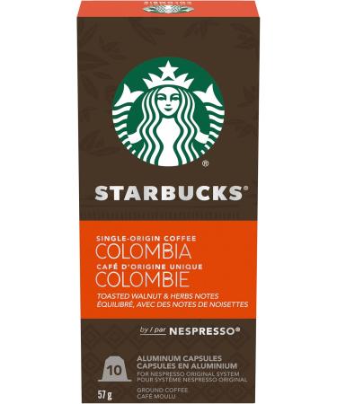 Starbucks By Nespresso Pike Place 5 X 10 Nespresso Coffee Pods 50 Count & By Nespresso Single Origin Columbia Nespresso Ground Coffee capsules Original Line Compatible 10 Nespresso Coffee Pods Pike Place + Colombia 10 Count (Pack of 5) - Buy Online on GoSupps.com