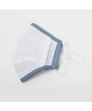 Bodico Washable Cotton Kids Face Mask with Adjustable Ear Loops Dusty Blue 1 count Dusty Blue 1 count (Pack of 1) - Buy Online on GoSupps.com