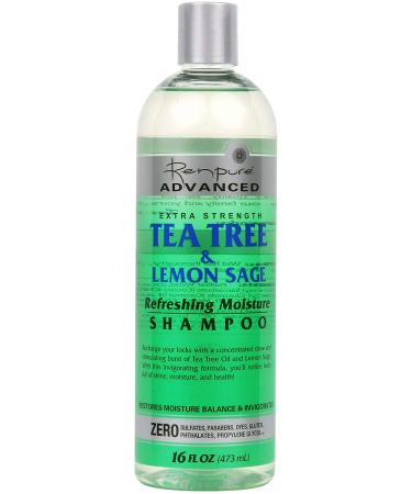 Renpure Advanced Tea Tree Lemon Sage Shampoo   Hydrating Coconut Oil  Lemon Sage  Tea Tree Oil for Hair   Color Safe  Sulfate & Cruelty Free Dry Scalp Treatment & Natural Anti Dandruff Shampoo - Buy Online on GoSupps.com