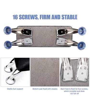 Nail Arm Rest for Acrylic Nails - Soft Microfiber Leather Hand Cushion with Stainless Steel Stands - Black - Buy Online on GoSupps.com