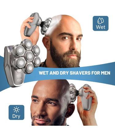 Glatens 5-in-1 Bald Head Shaver for Men - IPX7 Waterproof 0.0mm Precision LED Display Type C Rechargeable - Buy Online on GoSupps.com