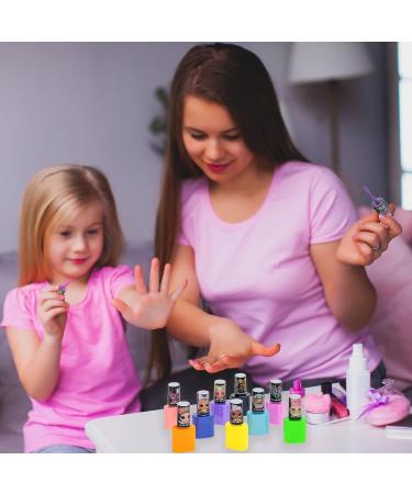 L.O.L Surprise! Tie-Dye Nail Art Set - 19-Piece Non-Toxic Nail Polish & Accessories for Kids (Ages 5+) - Perfect for Slumber Parties & Mani/Pedi Days - International Shipping Available - Buy Online on GoSupps.com