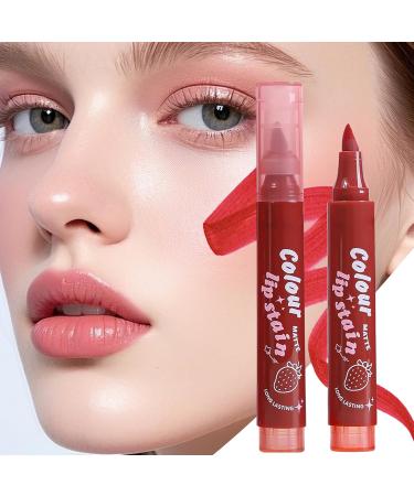 Lipstick Highlighter Matte Red Tinted Applicator Smudge Resistant Long Lasting Tinted Lip Color for Women and Girls - Buy Online on GoSupps.com