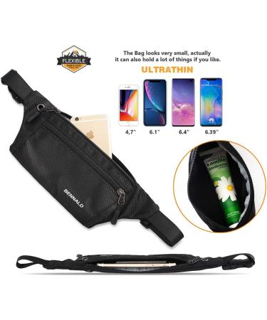Waterproof Bawnbag Sport Belt Pocket Hip Bag for Men & Women - Ideal for Camping Hiking Fitness & Biking - Black - Buy Online on GoSupps.com