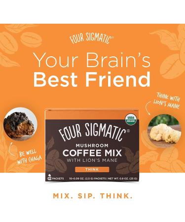  Four Sigmatic SIGMATIC FSF Oven Pack of 6 Lion's Mane and Chaga Mushroom Coffee Bags 10 sachets - Buy Online on GoSupps.com