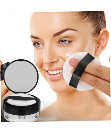 DRESSOOS Cosmetic Case with Powder Puff Blusher Refillable Loose Powder Holder Travel Makeup Case Puff Case - Buy Online on GoSupps.com