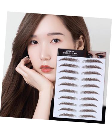 FOMIYES 16 Pcs Eyebrow Stickers Waterproof Sticker Authentic Fake Eyebrows Water Transfer Eyebrow Sticker 4d - Buy Online on GoSupps.com