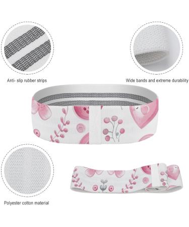 Buy Resistance Bands with Hearts & Flowers - Elastic Fitness Bands for Leg & Full-Body Workouts | International Shipping Available - Buy Online on GoSupps.com