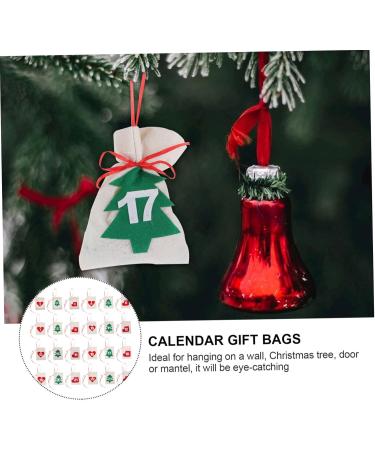 KONTONTY Calendar Bags 1 Set Countdown Calendar Bag Christmas Garland Christmas Advent Calendar Number Bag Wrapper - Buy Online on GoSupps.com