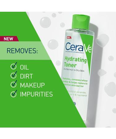 CeraVe Hydrating Toner for Face with Hyaluronic Acid, Niacinamide, and Ceramides - Non-Alcoholic Formula for Sensitive Dry Skin - 6.8 Fl Oz - Buy Online on GoSupps.com