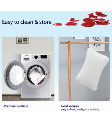 Non-Slip Breathable Bath Pillow for Tub - Comfortable Head and Neck Support, Machine Washable - Off-White - Buy Online on GoSupps.com