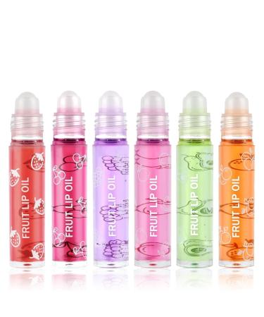 Lot de 6 brillants l vres hydratantes bille aromatis es aux fruits naturellement brillantes et durables pour femmes et filles