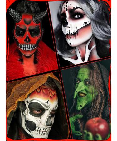 EBANKU Face Body Paint Stick - 4 Colors Oil for Sports Skeleton Joker & Mime Makeup | SFX Cosplay Costume Party Essentials - Buy Online on GoSupps.com