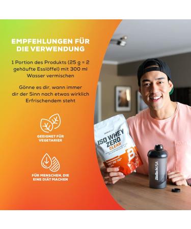 BiotechUSA Iso Whey Zero Clear Drinks Powder - Sugar-Free Lactose-Free Gluten-Free 21g Protein 88 Kcal 5 Tropical Fruit Flavors 1000g - Buy Online on GoSupps.com