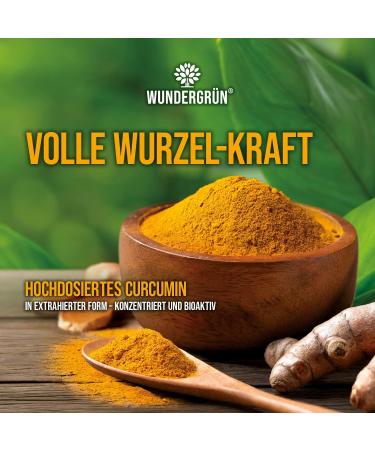 Wundergr n Curcumin C3 - Premium Turmeric Extract with 95% Curcuminoids & Piperine 120 Vegan Capsules for High Bioavailability - Buy Online on GoSupps.com