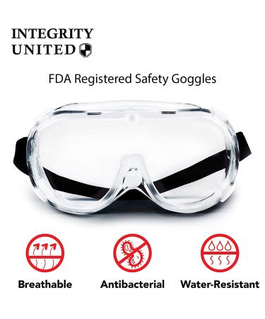Safety Goggles FDA Registered Anti-Fog Eye Protection Goggles Safety Lab Goggles Medical Goggles Nurse Goggles Medical Protection Science Goggles Schools (Goggle No Air Ventilation 1 Pack) Goggle No Air Ventilation 1 Pack - Buy Online on GoSupps.com