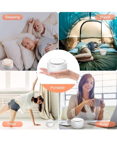 White Noise Sound Machine with 30 Non-looping Sounds | 36-Level Volume | Memory Function and Timer | Touch Night Light | for Adults, Baby, Elder - Buy Online on GoSupps.com