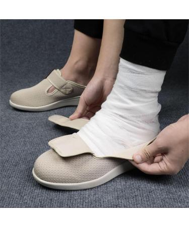 Men's Diabetic Shoes - Extra Wide Comfort & Adjustable Fit for Swollen Feet | Non-Slip Orthopedic Walking Shoes (Black) - Buy Online on GoSupps.com