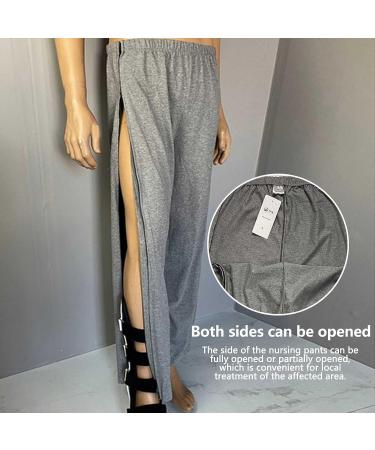 Daily Wear Men's Post Surgery Tearaway Pants | Easy Dressing for Paralysis & Fracture | Dark Grey | Zipper Size - Buy Online on GoSupps.com
