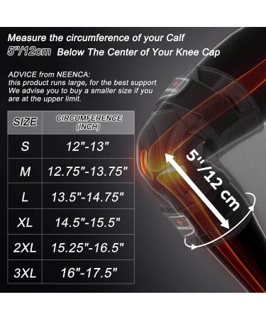 NEENCA Professional Adjustable Hinged Knee Brace for Pain Relief - 4XL Black - Buy Online on GoSupps.com