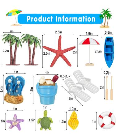 Beach Chair Umbrella Cake Decoration  15Pieces Summer Ocean Cake Toppers  Tropical Hawaiian Aloha Luau Theme Party Decorations Supplies for Pool Party Birthday Wedding Baby Shower - Buy Online on GoSupps.com