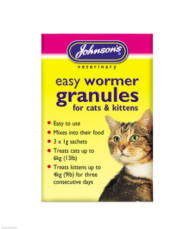 SIPW Cat Kitten One Dose Wormer Tablet or Worming Granules Roundworm Tapeworm (Round Worm Granules)