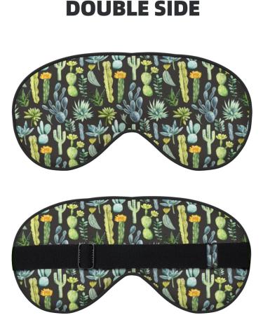 Succulent Sleep Mask - Double-Sided Soft Adjustable Eye Covers for Perfect Sleep & Reduced Eye Edema - Shop Now - Buy Online on GoSupps.com