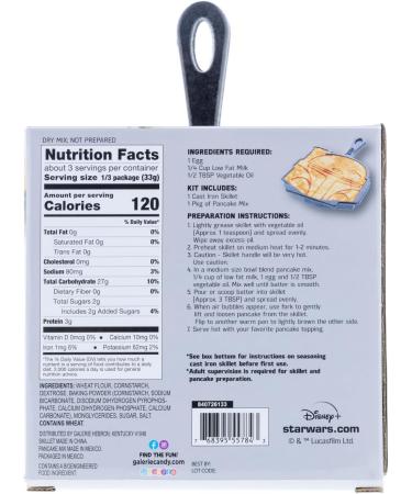 Disney Star Wars Boba Fett Cast Iron Skillet with Pancake Mix Nonstick Cookware 3.52 Ounces (Boba Fett) - Buy Online on GoSupps.com