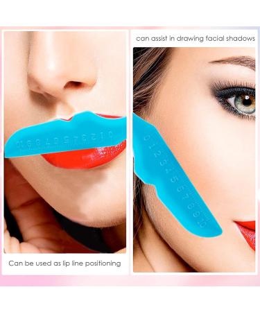 Eyelin r Stencils Ruler - Winged Eyelin r Stencil - Eyelin r Guide Tool | Silicone Stencils For Winged Eyelin r | Eyelin r Template Kit Reusable Lip lin Applicator For All Face Shapes Blue - Buy Online on GoSupps.com
