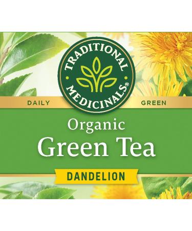 Organic Dandelion Green Tea - Liver Support Herbal Tea (16 Bags) | Traditional Medicinals - Buy Online on GoSupps.com