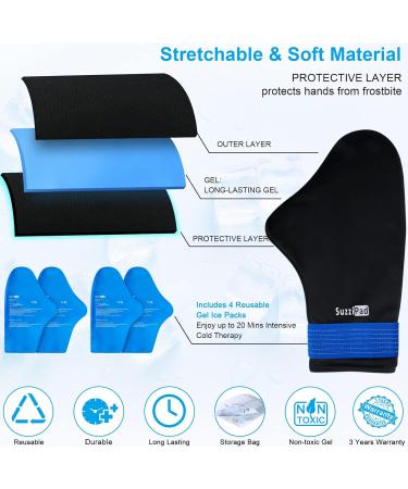 SuzziPad Cold Therapy Socks & Hand Ice Pack - Chemo Care Package for Neuropathy, Plantar Fasciitis, Carpal Tunnel - S/M Size - Buy Online on GoSupps.com