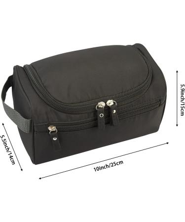 Hanging Travel Toiletry Bag for Men and Women - Black Dopp Kit/Shaving Wash Bag - Makeup/Cosmetic Organizer - Buy Online on GoSupps.com
