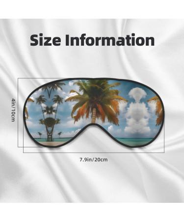 Palm Tree Tropical Print Unisex Sleep Mask | Double-Sided Eye Mask for Sound Sleep & Skin Care - Buy Online on GoSupps.com