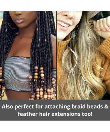 Set of 5 Wooden Loop Needle Threaders for Hair & Feather Extensions - Hair Extension Tool for Microlink Beads and Feathers - Buy Online on GoSupps.com