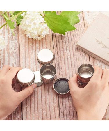 PandaHall 2 Set Double Dipper Palette Cups with Screw Lid and Clip, Single Palette Cup (25ml/0.8 Oz) - Buy Online on GoSupps.com