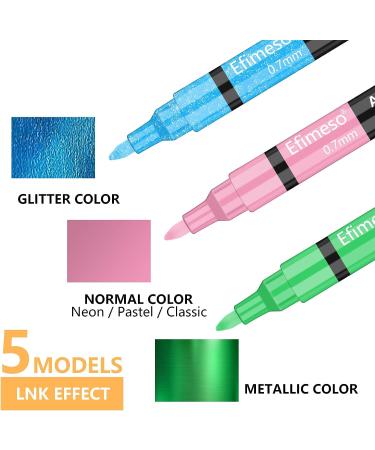 RESTLY Acrylic Paint Pens - 60 Colors, 0.7mm Extra Fine Marker for Canvas, Rock, Wood, Glass, Metal, Ceramic & Stone - Buy Online on GoSupps.com
