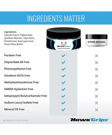 HawkGrips Massage Cream Emollient - Oil-Based Deep Tissue Therapy - 8oz Jar, Unscented - Buy Online on GoSupps.com
